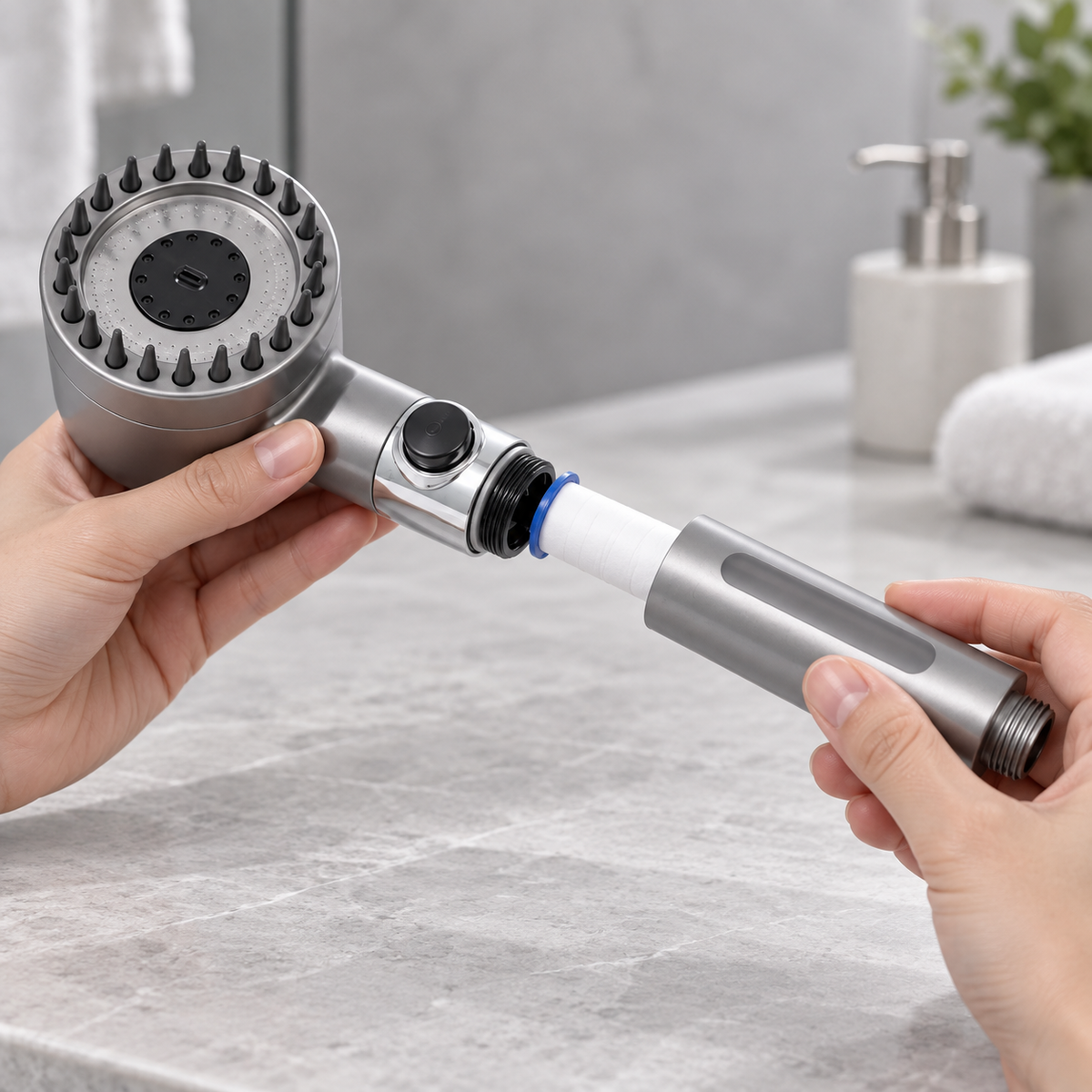 Installazione del filtro nella doccetta KLEEN